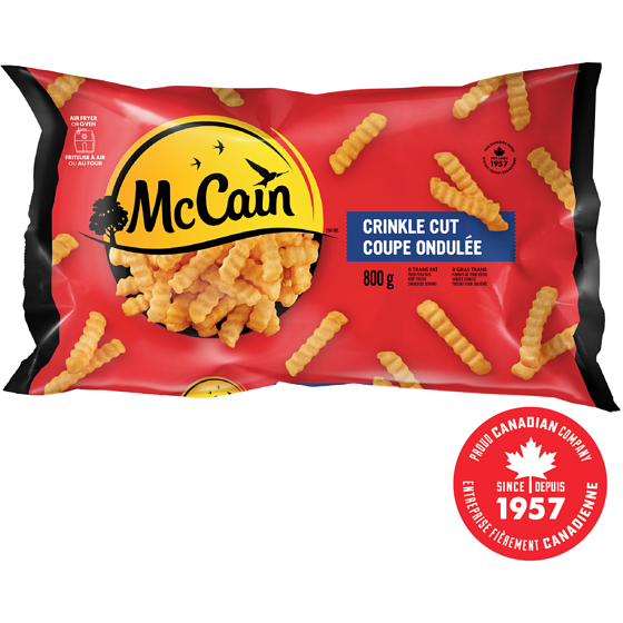 McCain Frites à coupe ondulée 800 g, 0,44 $/100g
