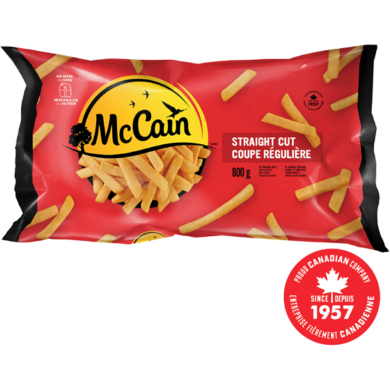 McCain Straight Cut French Fries 800 g, $0.54/100g