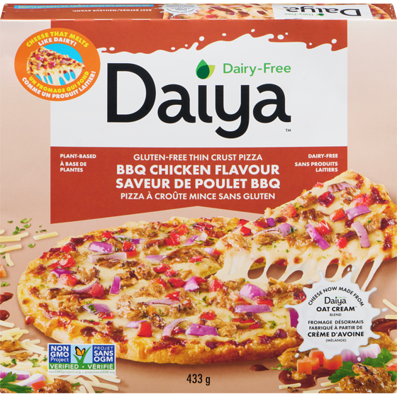 Daiya Dairy Free Gluten Free Meatless BBQ Chicken Pizza 433 g, $2.54/100g