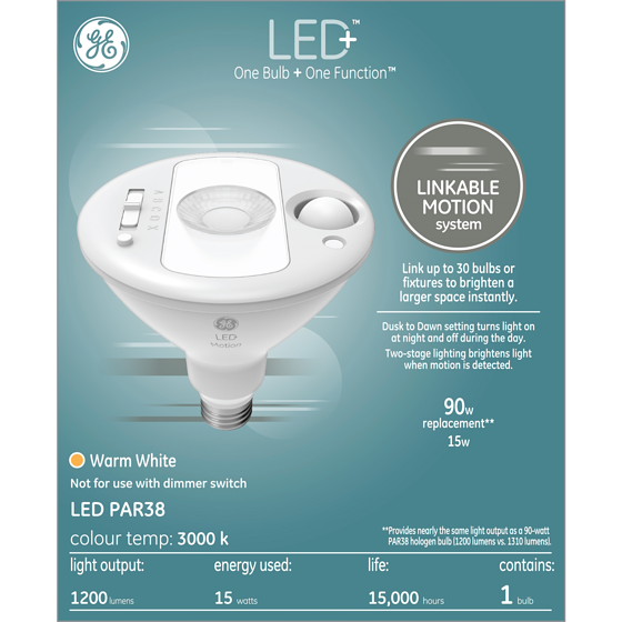 GE LED+ 8W PAR38 Linkable Motion 1PK 1 ea, $35.00/1ea