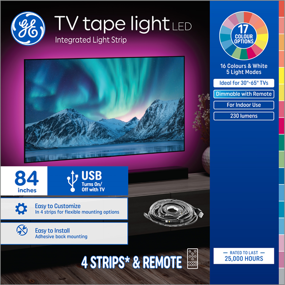 GE LED USB 84in TV Strip Light 1PK 1 ea, $40.00/1ea