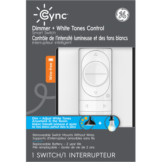 GE CYNC Wireless Dimmer + Color Control 1PK 1 ea, $40.00/1ea