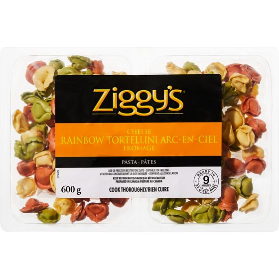 Ziggy’s Tortellini arc-en-ciel 600 g, 0,83 $/100g