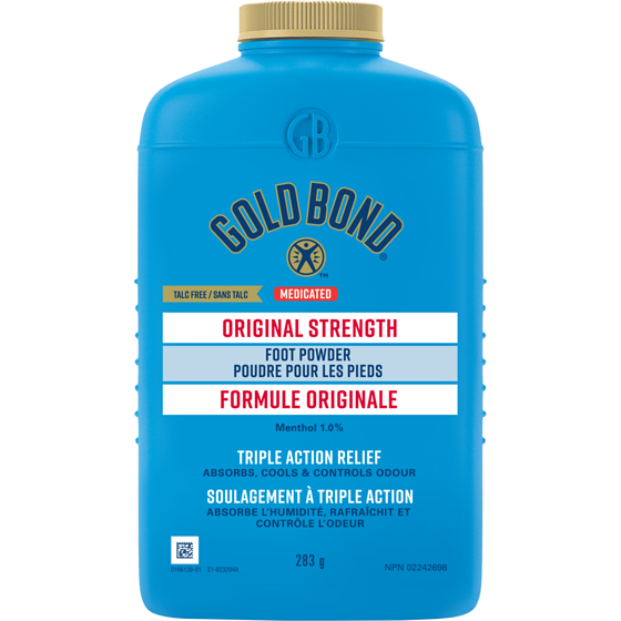 Gold Bond Medicated Original Strength Foot Powder, Menthol 1% 283 g, $3.25/100g