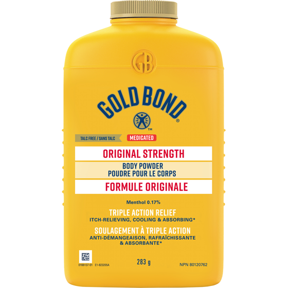 Gold Bond Medicated Poudre pour le corps formule originale, Menthol 0.17% 283 g, 4,06 $/100g