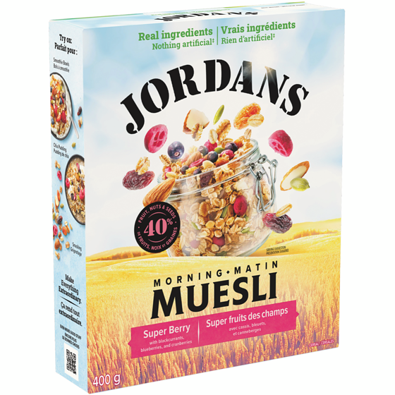 Jordan’s Muesli Super fruits des champs 400 g, 1,75 $/100g