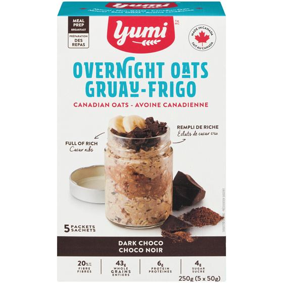 Yumi Organics Gruau-frigo, choco noir 250 g, 3,60 $/100g