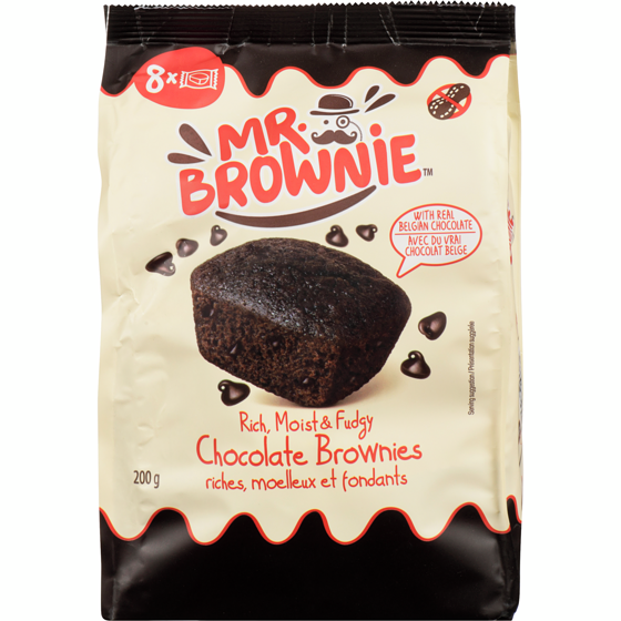 Mr. Brownie Chocolate Brownies 12x200.0 g, $2.00/100g