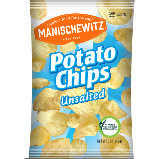Manischewitz Potato Chips, Unsalted 140 g, $3.92/100g