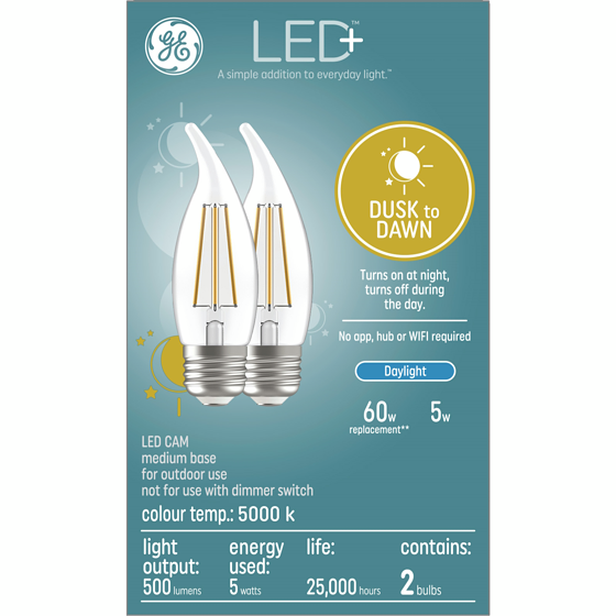 GE LED+ Cam Dusk2Dawn DL 2PK 1 ea, $20.00/1ea