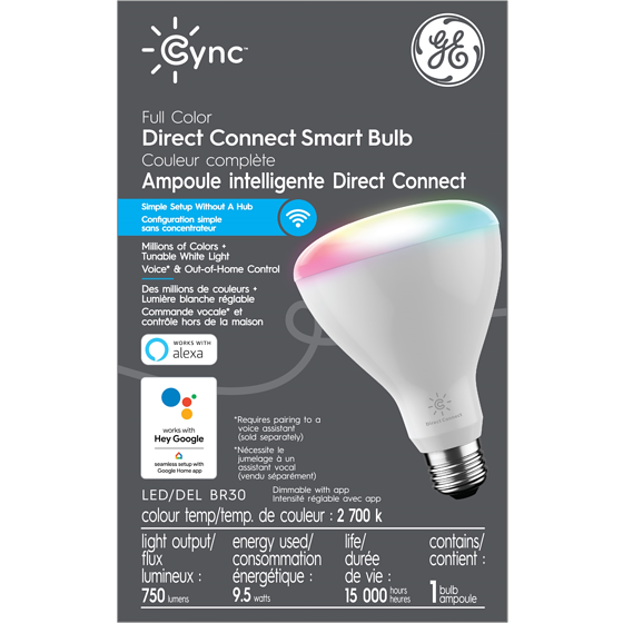 GE CYNC Full Color BR30 1PK 1 ea, $35.00/1ea