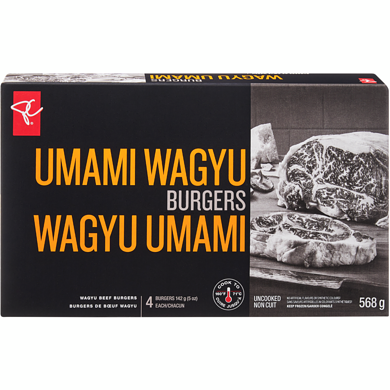 PC Collection noire Burger wagyu umami 568 g, 3,17 $/100g