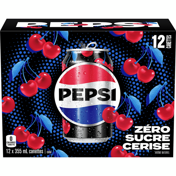 Pepsi Zéro cerise en folie paquet de 12 12x355.0 ml, 0,21 $/100ml