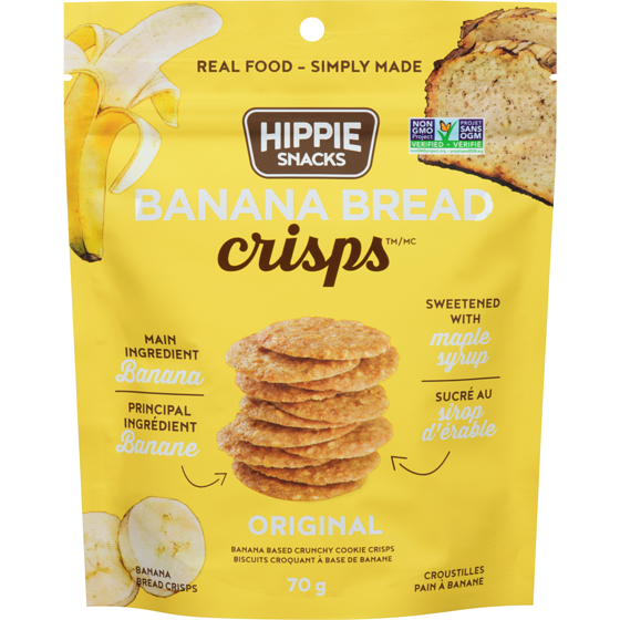 Hippie Snacks Banana Bread Crisps, Original 70 g, $9.29/100g