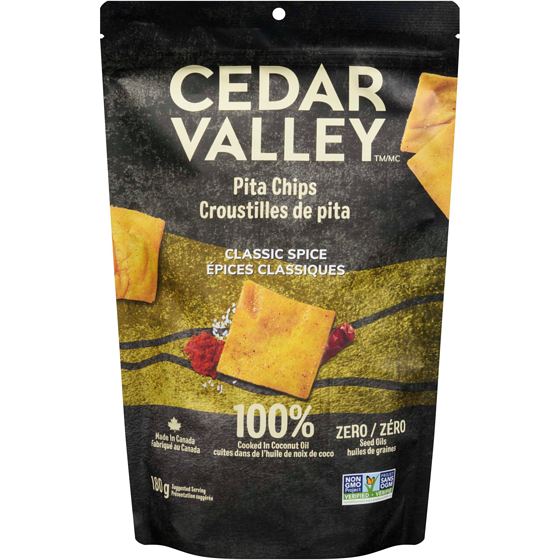 Cedar Valley Croustilles de pita épice classique 180 g, 3,05 $/100g