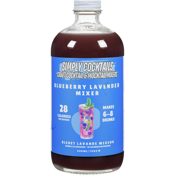 Simply Cocktails Handcrafted Cocktail Mixers Blueberry Lemon Lavender 480 ml, $2.91/100ml