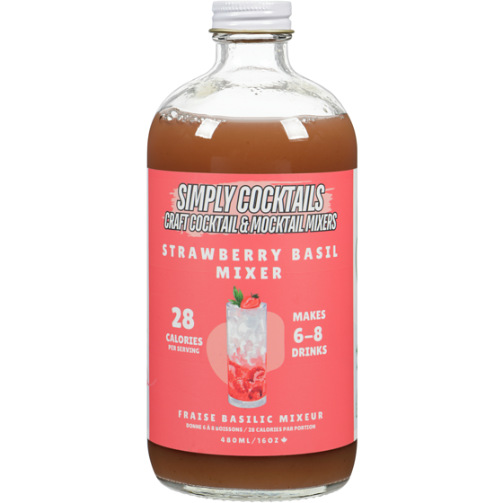 Simply Cocktails Handcrafted Cocktail Mixers Strawberry Basil 480 ml, $2.91/100ml