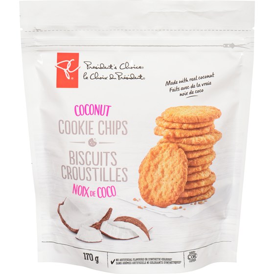 President's Choice Cookie Chips Coconut 170 g, $2.94/100g