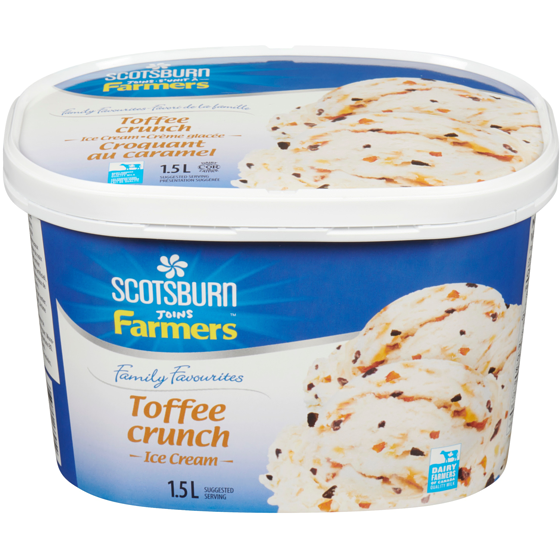 Scotsburn Family Favourites Toffee Crunch Ice Cream 1.5 l, $0.52/100ml