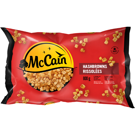 McCain Diced Hashbrowns 800 g, $0.38/100g
