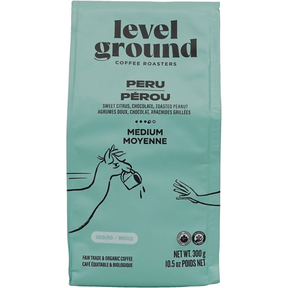 Level Ground Single Origin Coffee Peru Medium & Smooth Ground 300 g, $5.66/100g