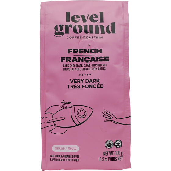 Level Ground Craft Blend Coffee French Roast Dark & Intense Ground 300 g, $5.66/100g
