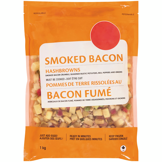null Pommes de terre rissolées au bacon fumé 1 kg, 1,00 $/100g