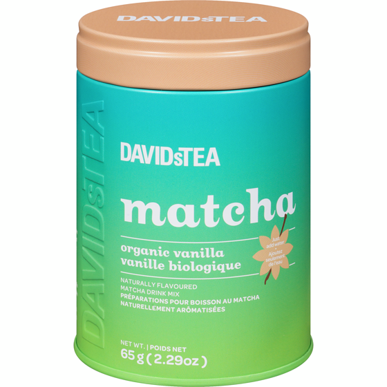 DAVIDsTEA Matcha à la vanille biologique 65 g, 21,52 $/100g