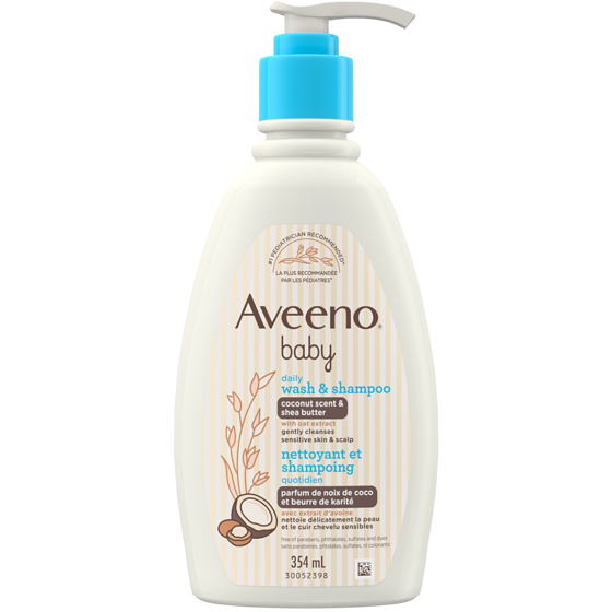 Aveeno Baby Daily Moisturizing Wash & Shampoo Coconut Scented 354 ml, $3.95/100ml