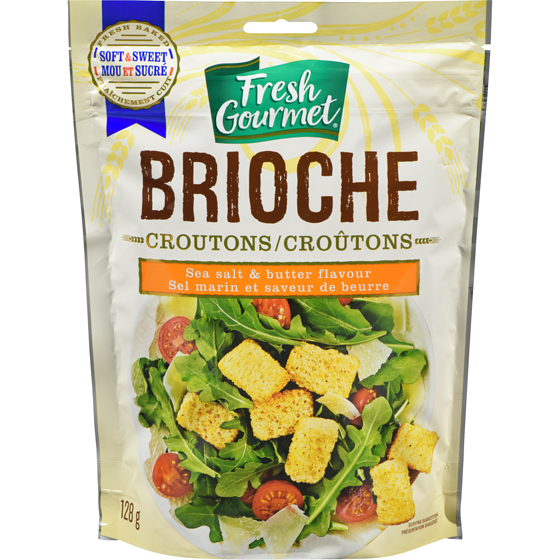 Fresh Gourmet Brioche Croutons Sea Salt & Butter Flavour 128 g, $2.73/100g