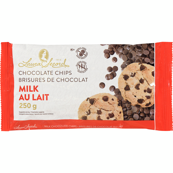 LAURA SECORD Milk Chocolate Chips 250 g, $2.40/100g