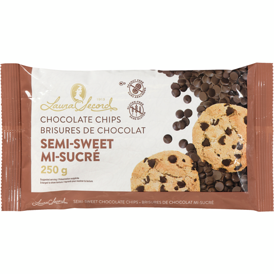 Laura Secord Brisures de chocolat mi-sucré 250 g, 2,40 $/100g