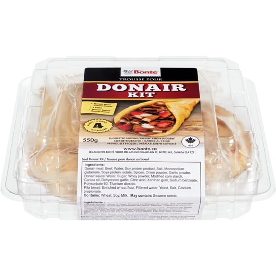Bonte Donair Beef Donair Kit 550 g, $1.63/100g