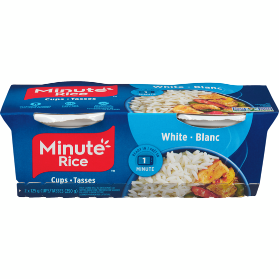 Minute Rice Fully Cooked Rice White Rice 250 g, $1.32/100g