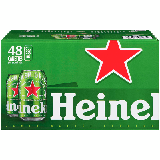 Heineken Bière (Pièce d’identité requise au moment du ramassage) 48x330.0 ml, 0,48 $/100ml