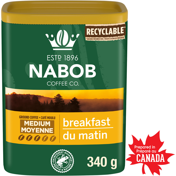 Nabob Medium Roast Breakfast Blend Ground Coffee 340 g, $4.11/100g