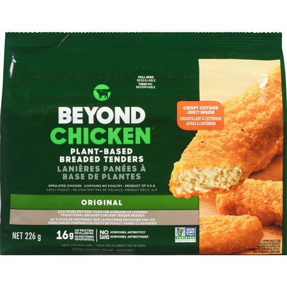 Beyond Meat Lanières de poulet à base de plantes 226 g, 4,42 $/100g