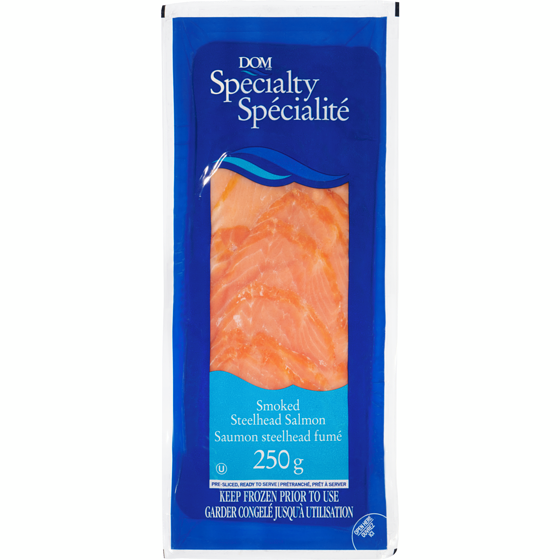 DOM Specialty Smoked Steelhead Salmon 250 g, $6.00/100g