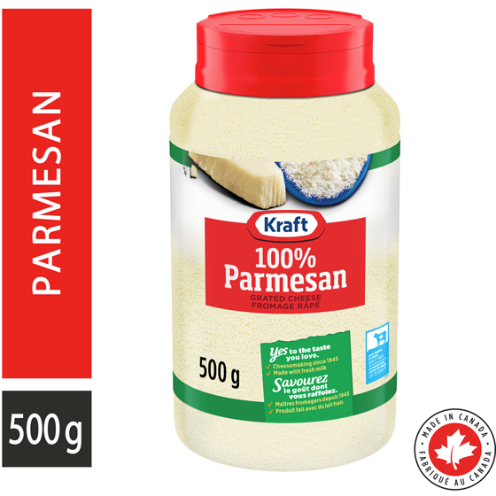 Kraft Grated Parmesan Cheese 500 g, $3.60/100g