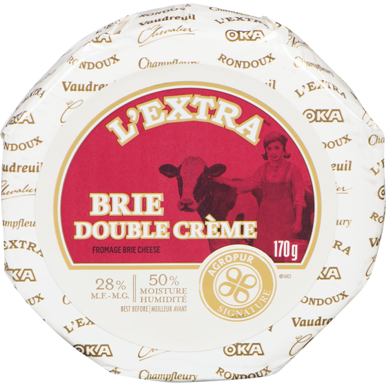 L'Extra Brie Cheese Double Crème 28 % M.F. 170 g, $5.58/100g