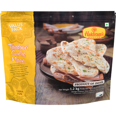 Haldiram Tandoori Garlic Naan Value Pack 1200 g, $1.17/100g
