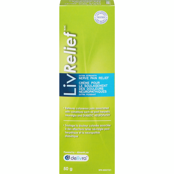 LivRelief Nerve Pain Relief Extra Strength 24x50.0 g, $50.98/100g