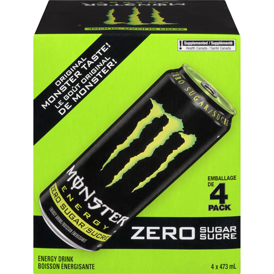 Monster Energy Zéro Sucre 4x473.0 ml, 0,63 $/100ml