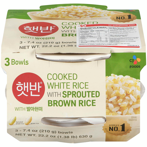 CJ Foods Cooked Sprouted Brown Rice 630 g, $1.82/100g