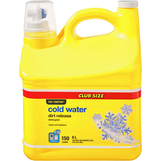 No Name Cold Water Dirt Release Detergent Club Size 6 l, $0.25/100ml