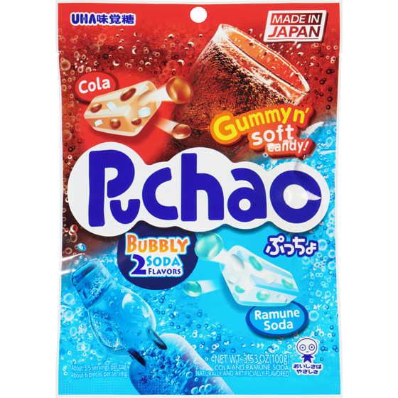 Puchao Bonbons mous, Cola n Soda 100 g, 3,79 $/100g