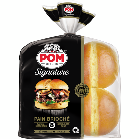 POM Signature Gold Hamburger Buns 520 g, $0.96/100g