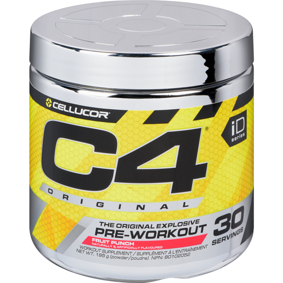 Cellucor C4 Original Workout Supplement Powder Fruit Punch 195 g, $20.25/100g