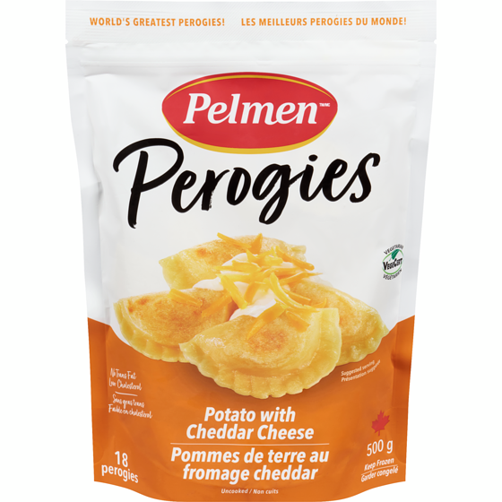 Pelmen Potato Cheddar Perogies 500 g, $1.00/100g