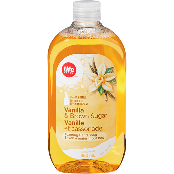 Life Brand Vanilla and Brown Sugar Foaming Hand Soap 950 ml, $0.42/100ml